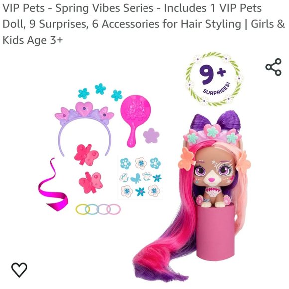 VIP Pets - Spring Vibes Series - Includes 1 VIP Pets Doll, 9 Surprises, 6 Access - Picture 6 of 8